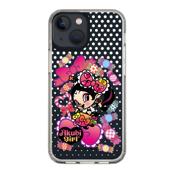 スリムプロテクションケース［ アクビガール - キャンディーリボン ］