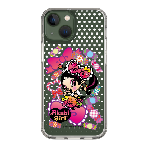 スリムプロテクションケース［ アクビガール - キャンディーリボン ］