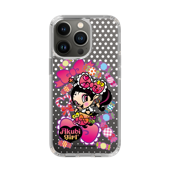 スリムプロテクションケース［ アクビガール - キャンディーリボン ］