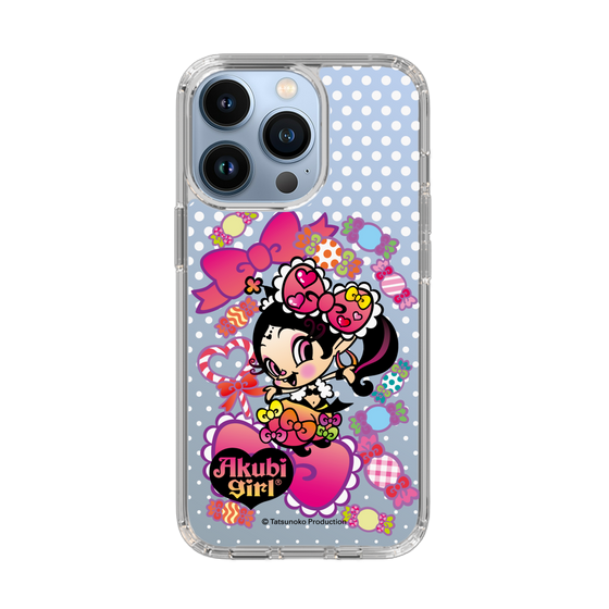 スリムプロテクションケース［ アクビガール - キャンディーリボン ］