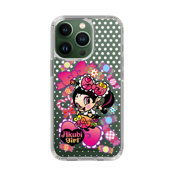 スリムプロテクションケース［ アクビガール - キャンディーリボン ］