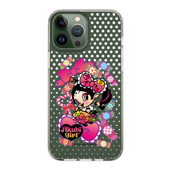 スリムプロテクションケース［ アクビガール - キャンディーリボン ］