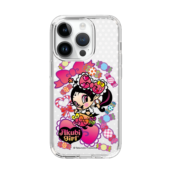 スリムプロテクションケース［ アクビガール - キャンディーリボン ］