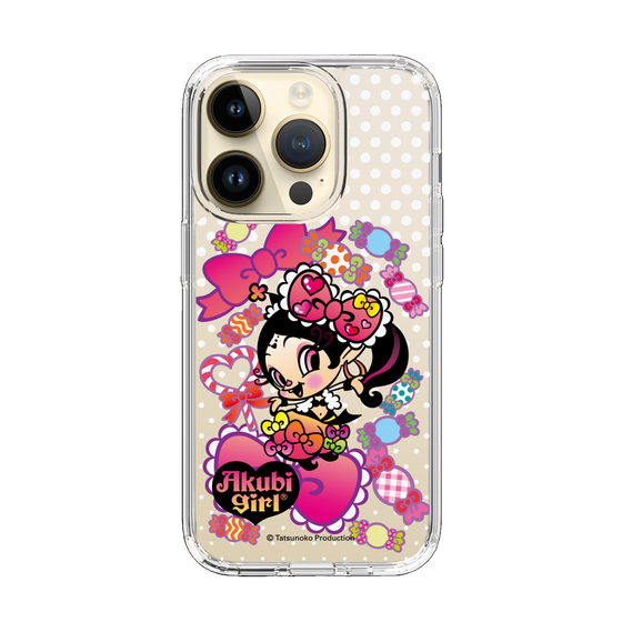 スリムプロテクションケース［ アクビガール - キャンディーリボン ］