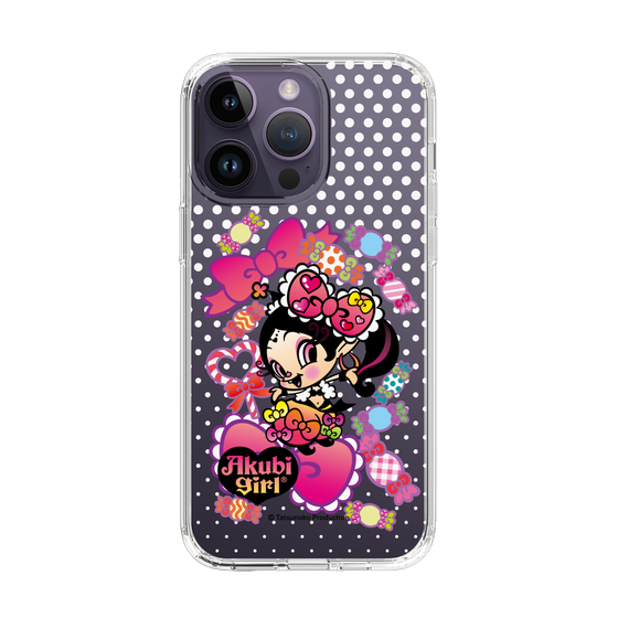 スリムプロテクションケース［ アクビガール - キャンディーリボン ］