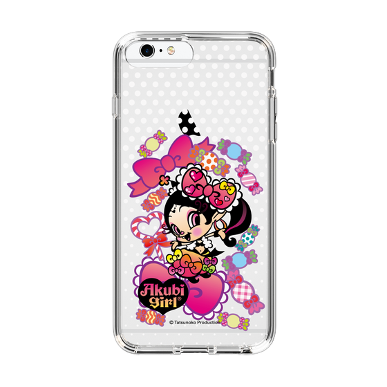 スリムプロテクションケース［ アクビガール - キャンディーリボン ］
