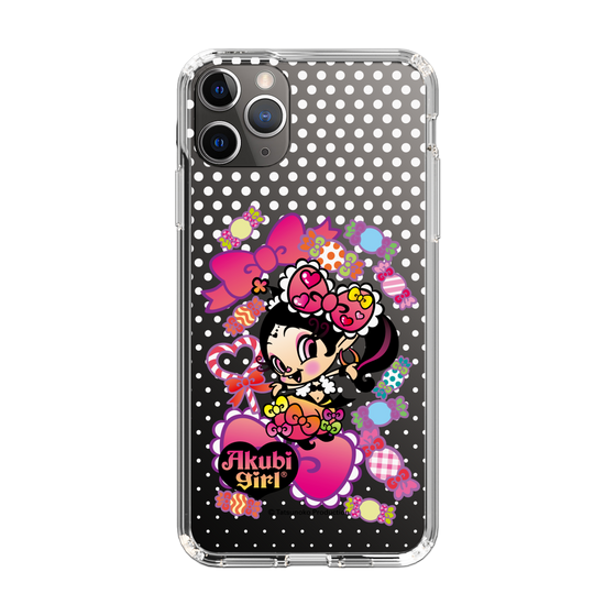スリムプロテクションケース［ アクビガール - キャンディーリボン ］
