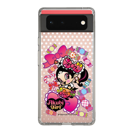 スリムプロテクションケース［ アクビガール - キャンディーリボン ］