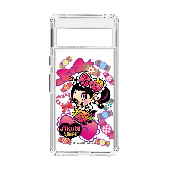 スリムプロテクションケース［ アクビガール - キャンディーリボン ］
