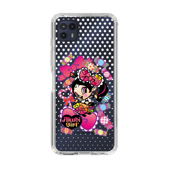 スリムプロテクションケース［ アクビガール - キャンディーリボン ］