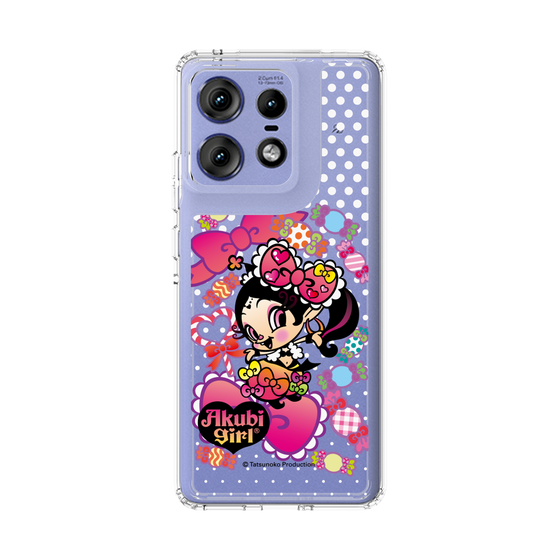 スリムプロテクションケース［ アクビガール - キャンディーリボン ］
