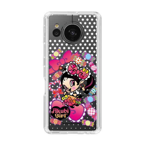 スリムプロテクションケース［ アクビガール - キャンディーリボン ］