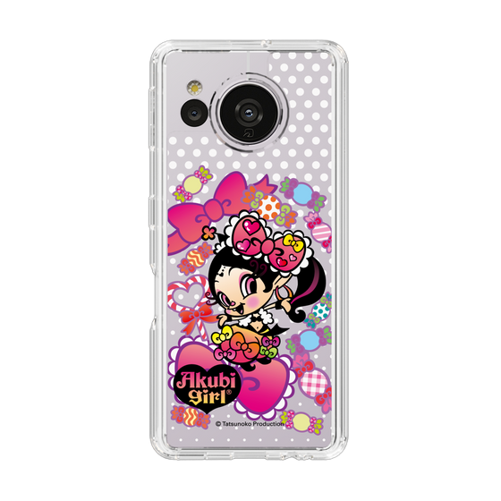 スリムプロテクションケース［ アクビガール - キャンディーリボン ］