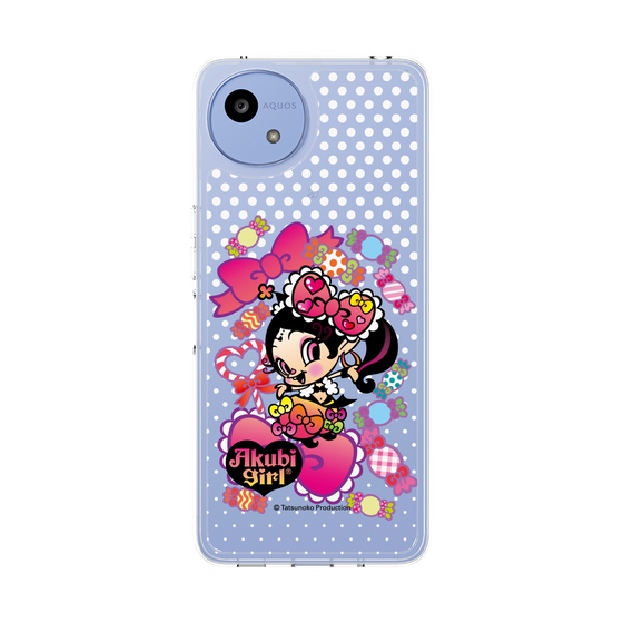 スリムプロテクションケース［ アクビガール - キャンディーリボン ］