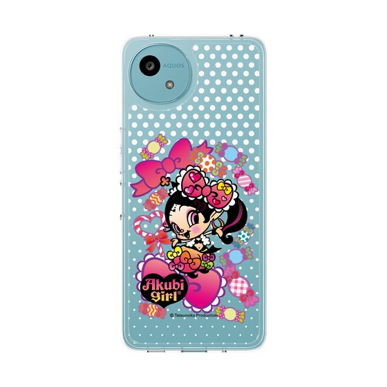 スリムプロテクションケース［ アクビガール - キャンディーリボン ］