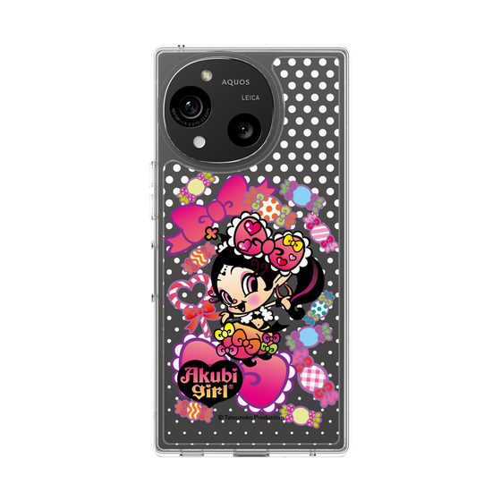 スリムプロテクションケース［ アクビガール - キャンディーリボン ］