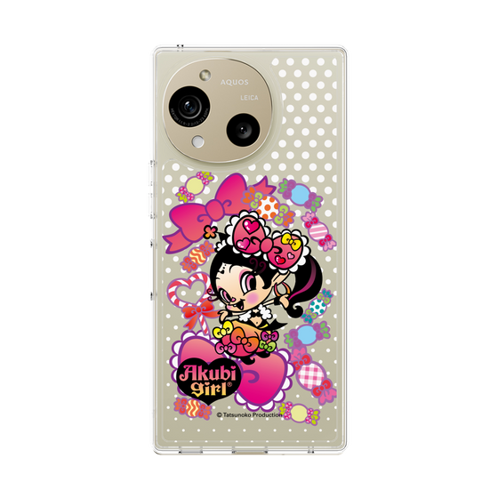 スリムプロテクションケース［ アクビガール - キャンディーリボン ］