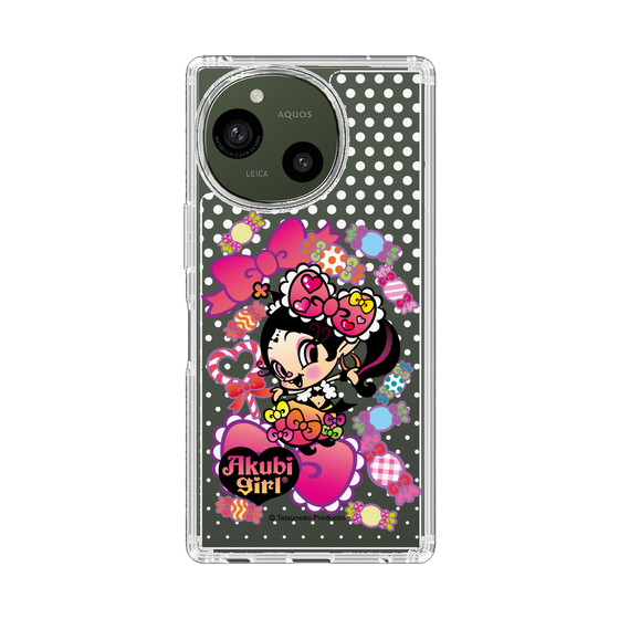 スリムプロテクションケース［ アクビガール - キャンディーリボン ］