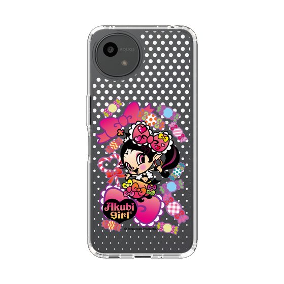 スリムプロテクションケース［ アクビガール - キャンディーリボン ］