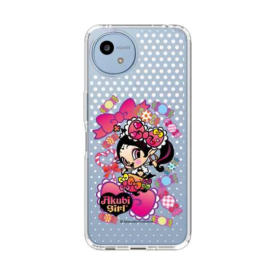 スリムプロテクションケース［ アクビガール - キャンディーリボン ］