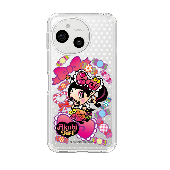 スリムプロテクションケース［ アクビガール - キャンディーリボン ］