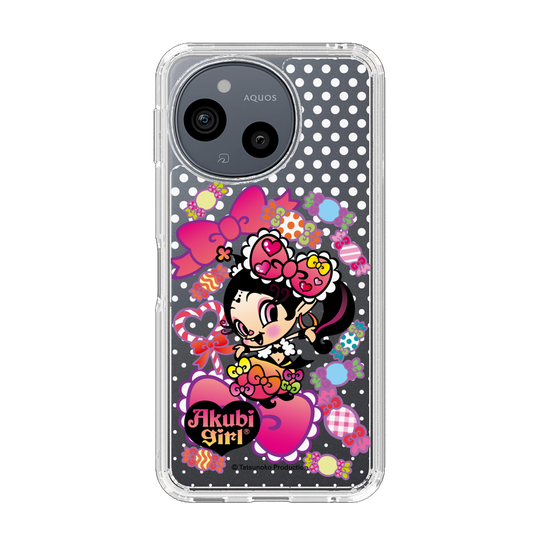 スリムプロテクションケース［ アクビガール - キャンディーリボン ］