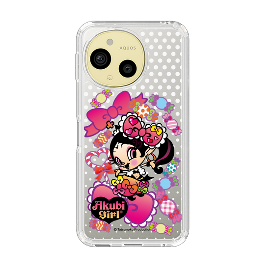 スリムプロテクションケース［ アクビガール - キャンディーリボン ］