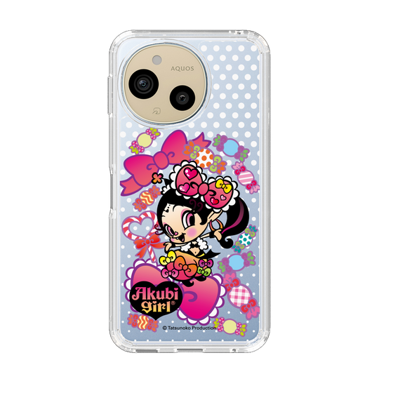 スリムプロテクションケース［ アクビガール - キャンディーリボン ］