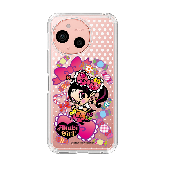 スリムプロテクションケース［ アクビガール - キャンディーリボン ］