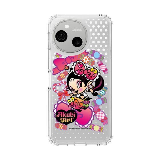 スリムプロテクションケース［ アクビガール - キャンディーリボン ］