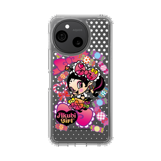 スリムプロテクションケース［ アクビガール - キャンディーリボン ］