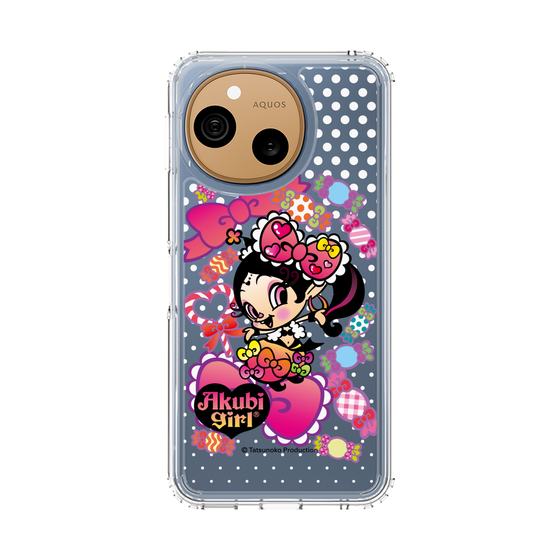 スリムプロテクションケース［ アクビガール - キャンディーリボン ］