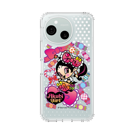 スリムプロテクションケース［ アクビガール - キャンディーリボン ］