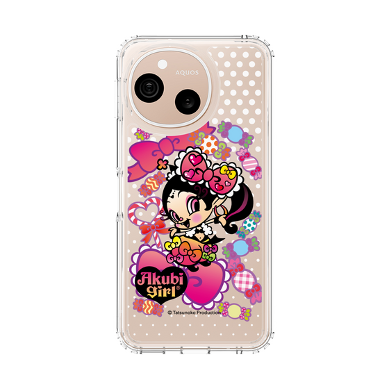 スリムプロテクションケース［ アクビガール - キャンディーリボン ］