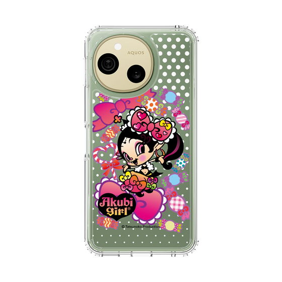 スリムプロテクションケース［ アクビガール - キャンディーリボン ］