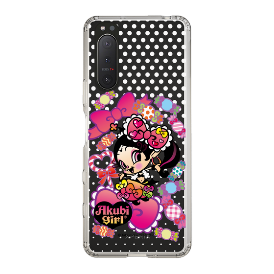 スリムプロテクションケース［ アクビガール - キャンディーリボン ］