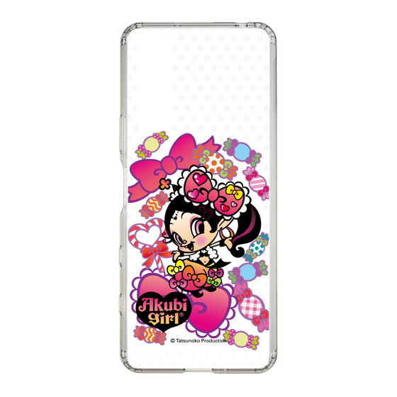 スリムプロテクションケース［ アクビガール - キャンディーリボン ］