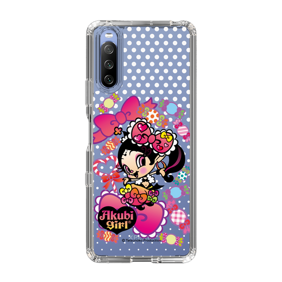 スリムプロテクションケース［ アクビガール - キャンディーリボン ］