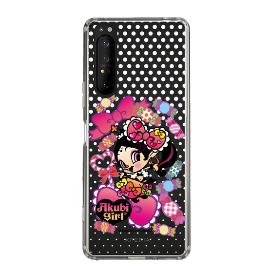 スリムプロテクションケース［ アクビガール - キャンディーリボン ］