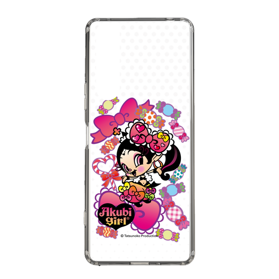 スリムプロテクションケース［ アクビガール - キャンディーリボン ］
