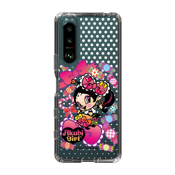 スリムプロテクションケース［ アクビガール - キャンディーリボン ］