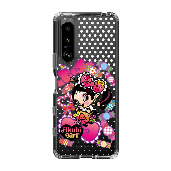 スリムプロテクションケース［ アクビガール - キャンディーリボン ］