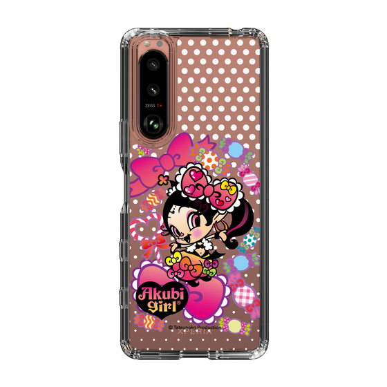 スリムプロテクションケース［ アクビガール - キャンディーリボン ］