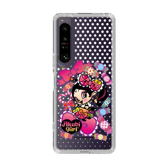 スリムプロテクションケース［ アクビガール - キャンディーリボン ］