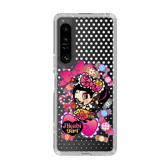 スリムプロテクションケース［ アクビガール - キャンディーリボン ］