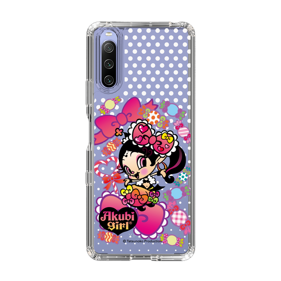 スリムプロテクションケース［ アクビガール - キャンディーリボン ］