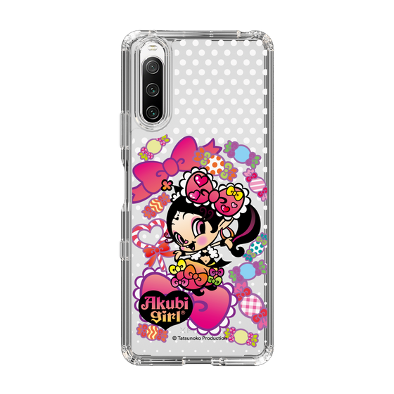 スリムプロテクションケース［ アクビガール - キャンディーリボン ］