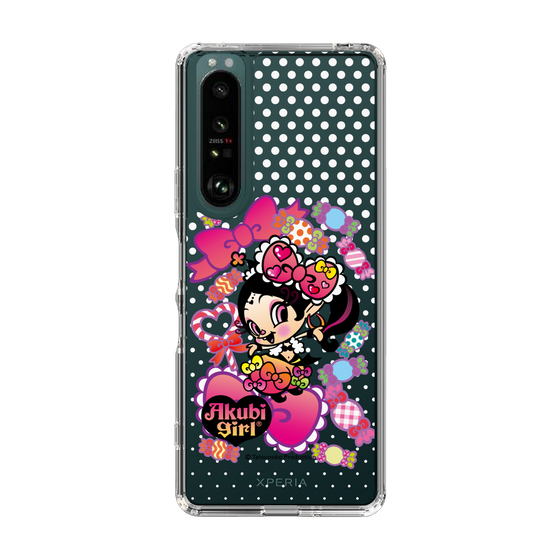 スリムプロテクションケース［ アクビガール - キャンディーリボン ］