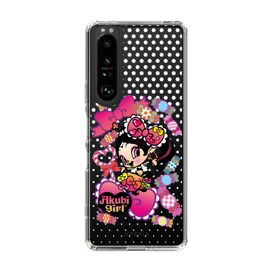 スリムプロテクションケース［ アクビガール - キャンディーリボン ］