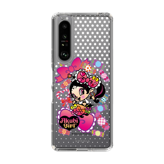 スリムプロテクションケース［ アクビガール - キャンディーリボン ］